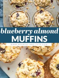 Blueberry almond muffins are easy to make, irresistibly tender, and packed with blueberries and almond flavor. The perfect thing to make for brunch or when having overnight guests!