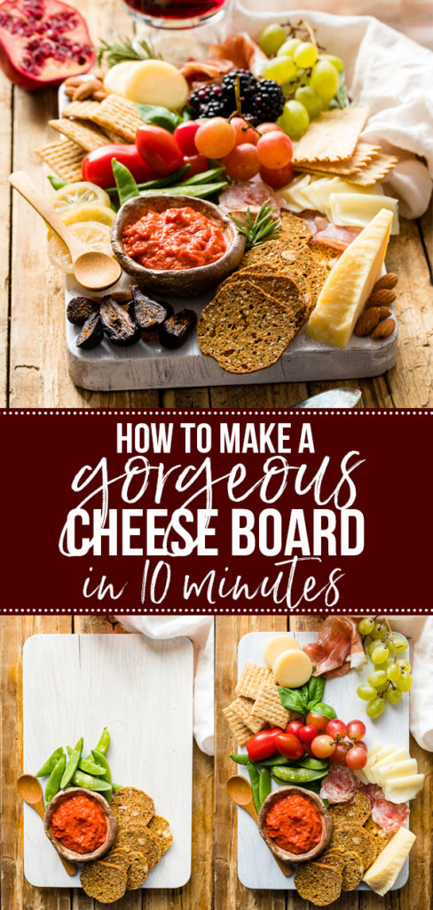 Learn how to make a cheese board that will wow your guests in just a few minutes with this simple guide! What to include and how to put it all together - this is all the cheese board inspiration you need for holiday parties and more! #entertaining #appetizers #cheeseboard