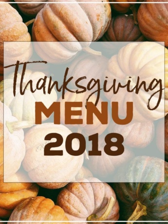 thanksgiving menu 2018