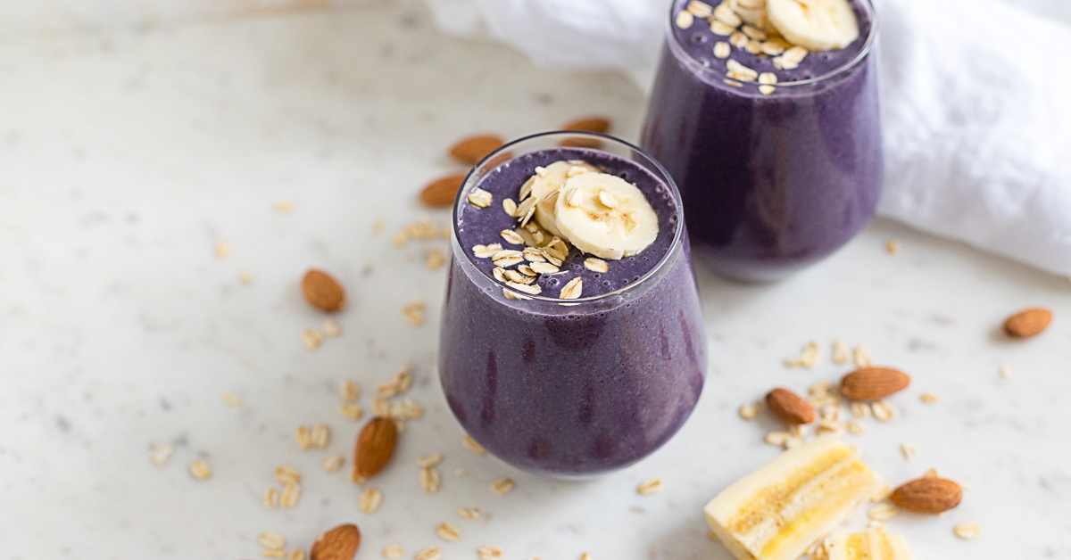 Blueberry Almond Milk Smoothie Nourish and Fete