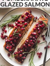 Glazed Pomegranate Salmon is the easiest yet most impressive 20-minute main dish. Incredibly beautiful but even more delicious, you'll hope for seconds!