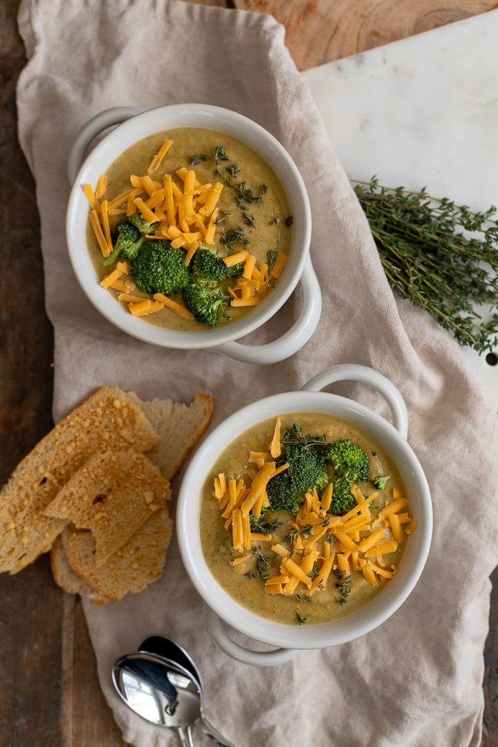 Healthy Instant Pot Broccoli Cheddar Soup Nourish and Fete