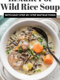 Creamy, hearty, and so good for you, this Instant Pot Wild Rice Soup will warm you from the inside out. It's got a rich broth, tender vegetables, and plenty of filling mushrooms and rice. And of course it's easy and hands-off to make!