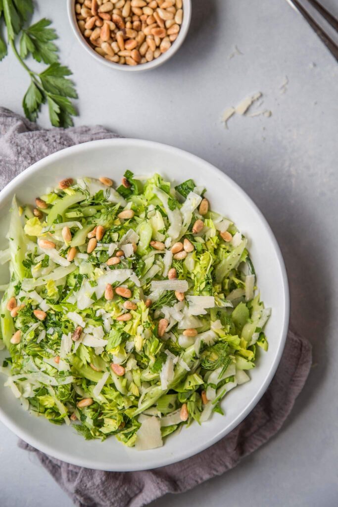 Shaved fennel and celery salad.