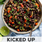 Easy spicy skillet black beans.