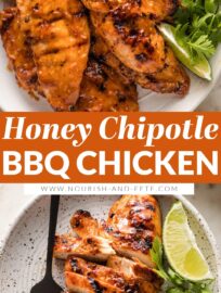 Tender Honey Chipotle Chicken breasts are easy to make on the grill or on the stove-top. Sweet, spicy, and absolutely irresistible!