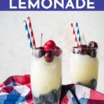 Layered red, white, and blue frozen lemonade is a light, bright, non-alcoholic frozen drink that’s fun and festive for the Fourth of July or any other patriotic occasion! Easy to spike or adjust to taste!