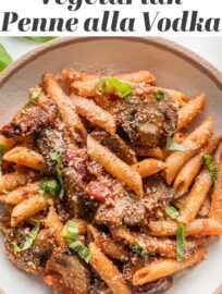 This easy vegetarian vodka penne recipe is one you'll want to make again and again! Mushrooms and sun-dried tomatoes add layers of flavor, it comes together quickly, and it's simple to adapt whether you make your own sauce or use store-bought.