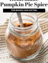 Learn how to make homemade pumpkin pie spice with a simple blend of everyday spices. It's quick, easy, customizable, and smells absolutely divine. Keep some on hand for baking all your favorite fall recipes, or gift small jars to neighbors and friends.