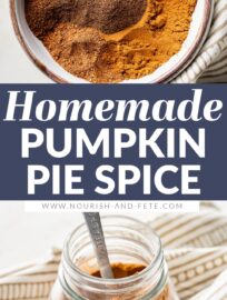 Learn how to make homemade pumpkin pie spice with a simple blend of everyday spices. It's quick, easy, customizable, and smells absolutely divine. Keep some on hand for baking all your favorite fall recipes, or gift small jars to neighbors and friends.