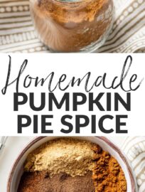 Learn how to make homemade pumpkin pie spice with a simple blend of everyday spices. It's quick, easy, customizable, and smells absolutely divine. Keep some on hand for baking all your favorite fall recipes, or gift small jars to neighbors and friends.