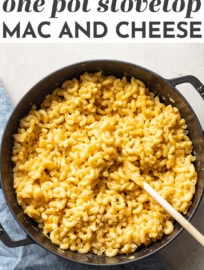 Delicious one pot mac and cheese is the ultimate easy lunch, dinner, or side. This easy kid friendly recipe takes just 15 minutes start to finish and comes together entirely in one pot - you don't even need to boil water separately for the noodles. This is as easy as the boxed stuff but better tasting and better for you! #macandcheese #easyrecipes #kidfriendlyrecipes