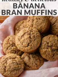 These are the best banana bran muffins ever! Healthy and easy to make, moist and delicious, and high in fiber. Add chocolate chips or blueberries for even more flavor.