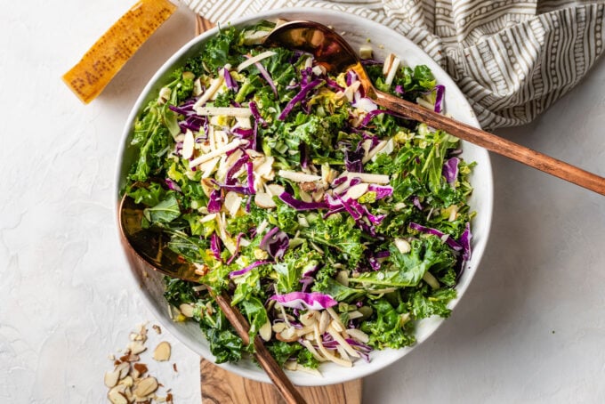 Landscape image of salad in bowl.