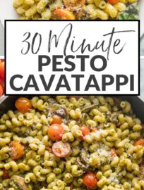 With this classic recipe for Pesto Cavatappi, a fan favorite Noodles & Company dish is unbelievably easy to re-create at home in just 25 minutes. This is tested and perfected for busy nights and family meals!