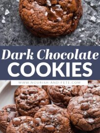 One bite and you'll fall hard for these decadent dark chocolate cookies with sea salt. With real chocolate melted into the dough and an outrageous volume of dark chocolate chips, this is a treat worthy of any and every celebration!