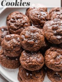 One bite and you'll fall hard for these decadent dark chocolate cookies with sea salt. With real chocolate melted into the dough and an outrageous volume of dark chocolate chips, this is a treat worthy of any and every celebration!