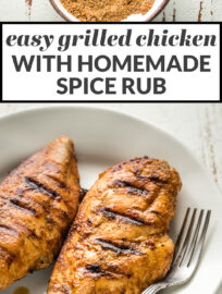 This easy grilled chicken uses a simple homemade dry rub to lock in incredible flavor with no fuss for the best BBQ chicken you've had in your life!