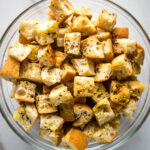 Easy homemade croutons.