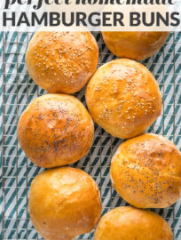 Perfect homemade hamburger buns.