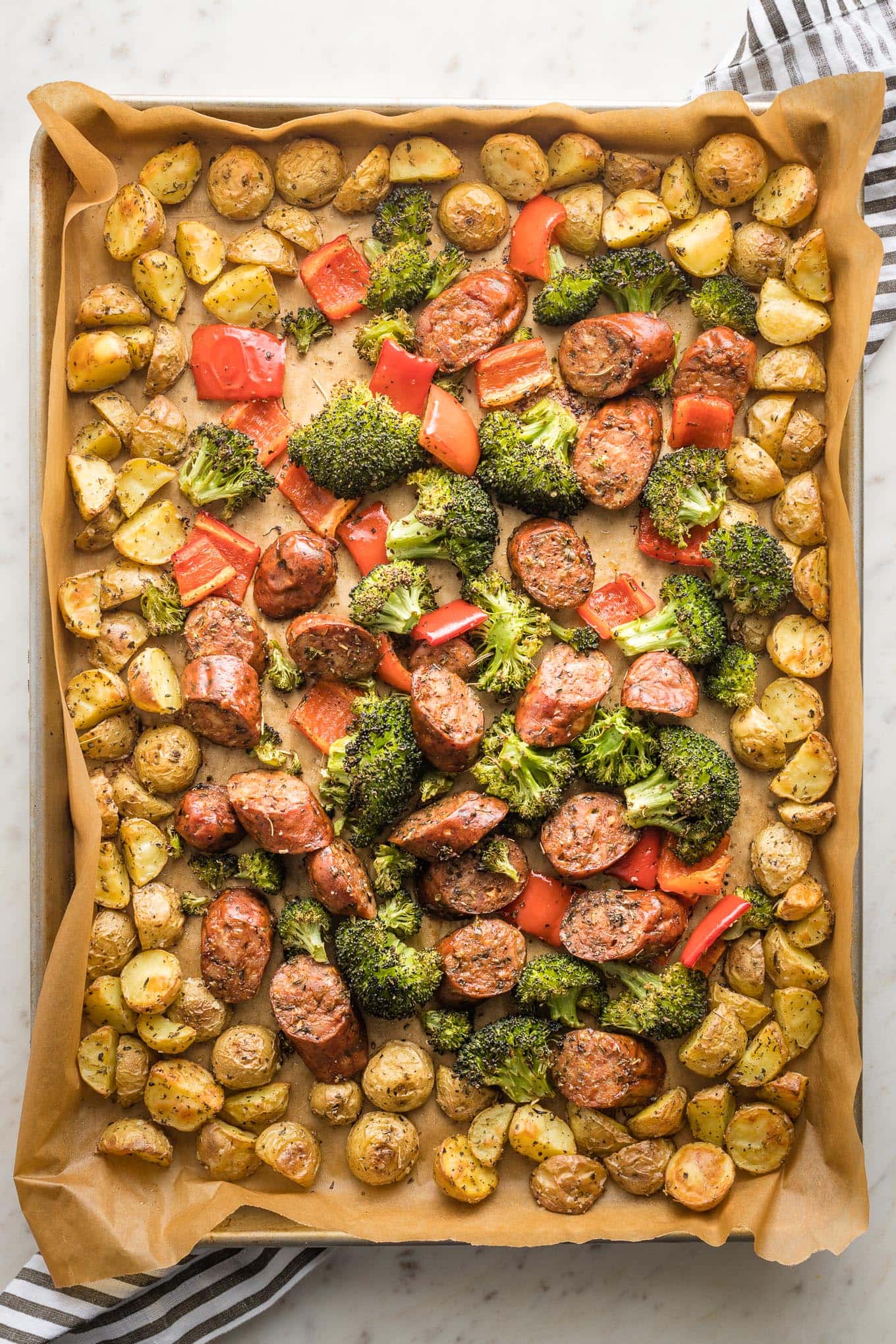 Sheet Pan Italian Sausage and Veggies - Nourish and Fete