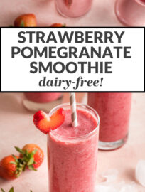 Strawberry pomegranate smoothie - dairy-free!