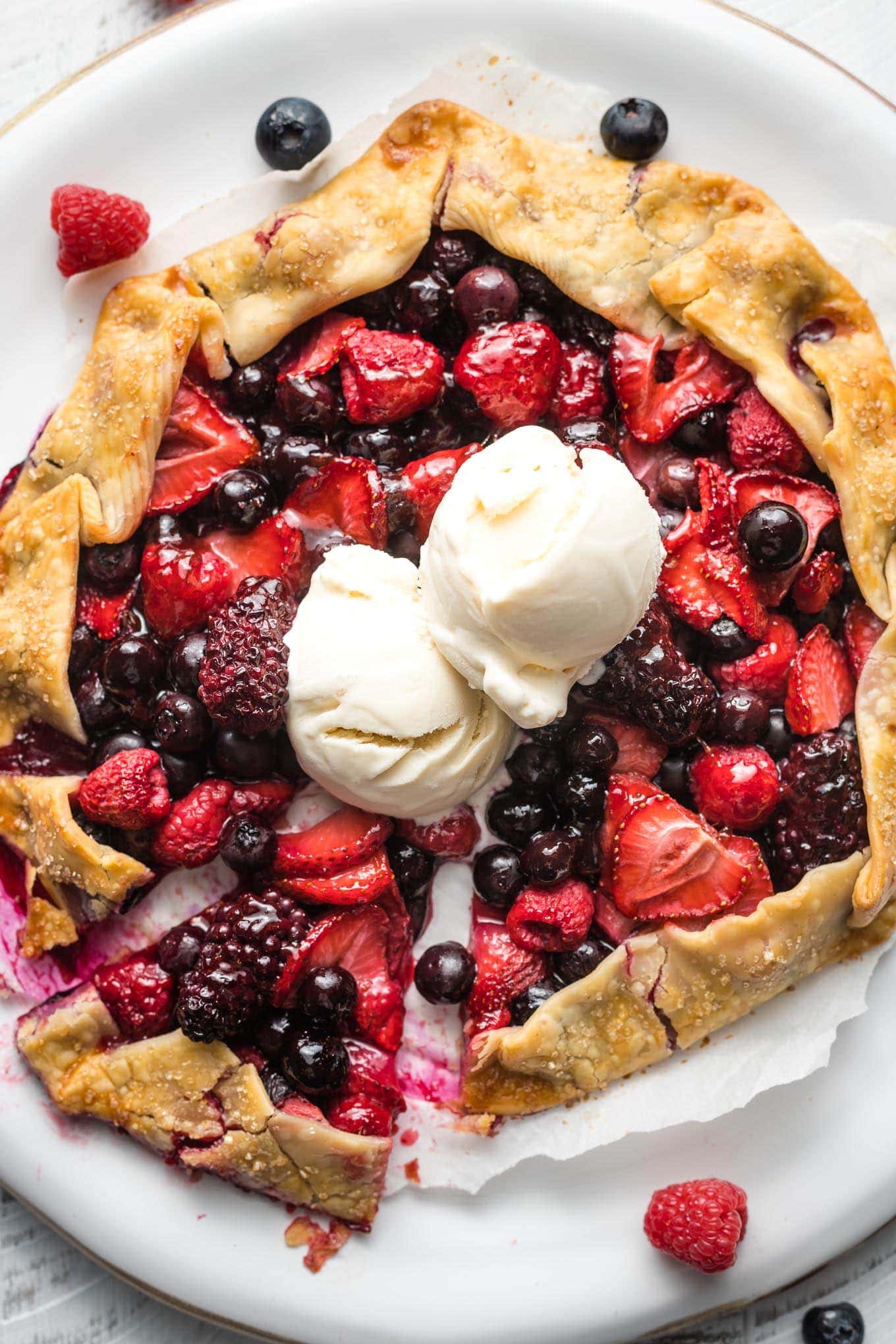 Summer Mixed Berry Galette - Nourish and Fete