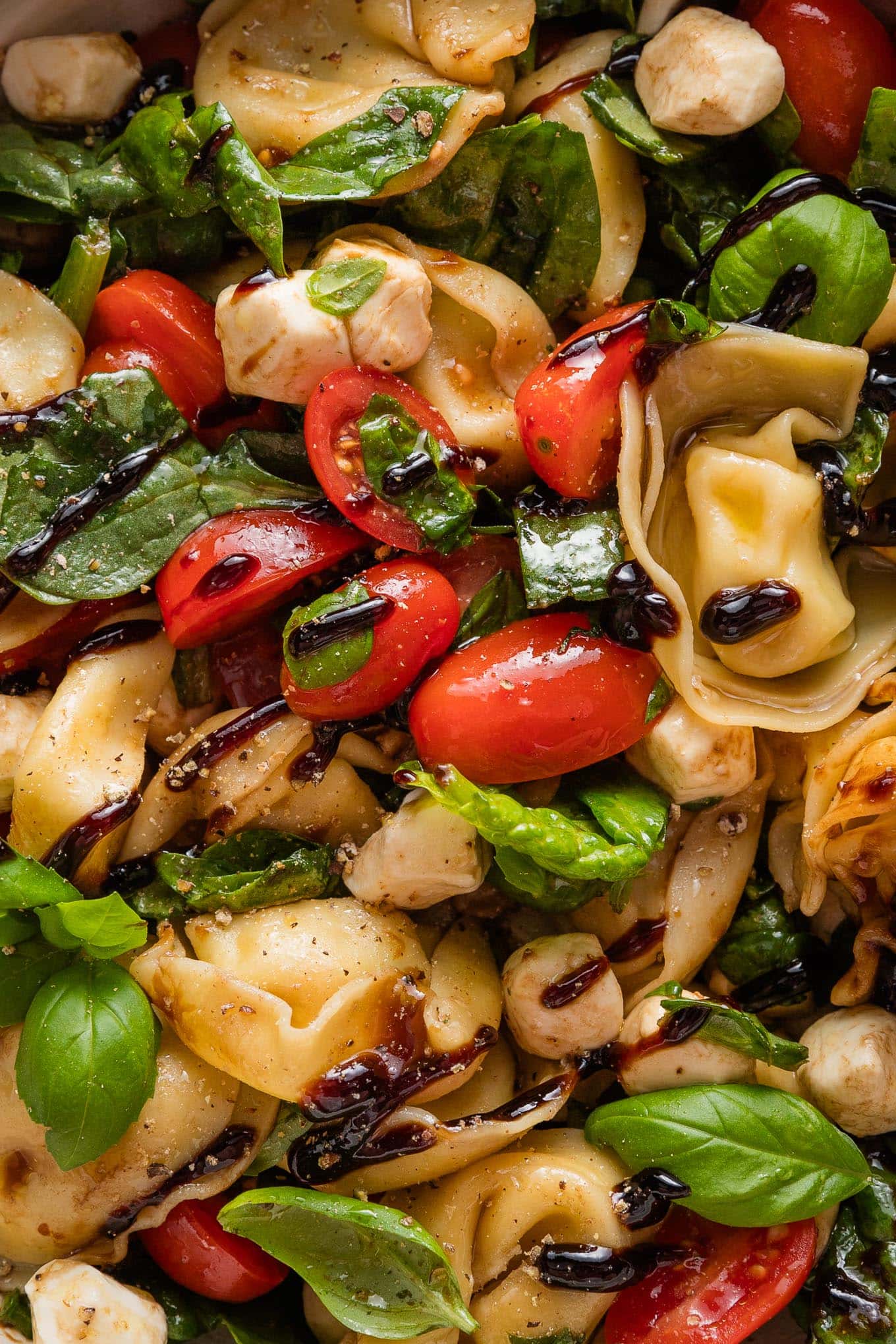 Balsamic Tortellini Caprese Salad
