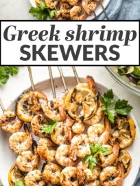 Greek Shrimp Skewers with Orzo Salad