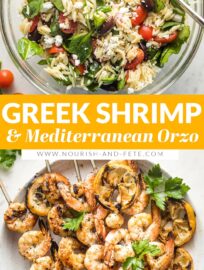 Greek Shrimp Skewers with Orzo Salad