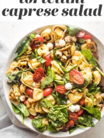 This tortellini Caprese salad is fresh, fast, and full of bright summer flavors! A simple balsamic dressing elevates these classic ingredients. Serve for a fantastic quick lunch or a barbecue side that earns rave reviews.