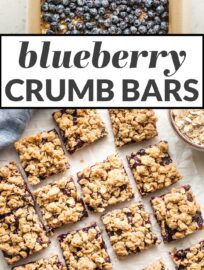 Simple blueberry oatmeal bars combine tender crust, juicy filling, and golden crumb topping in every delicious bite! These take just 10 minutes to throw together, have amazing flavor, and make a great breakfast, snack, or dessert.