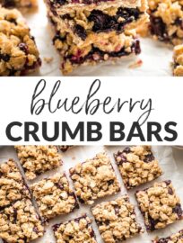 Simple blueberry oatmeal bars combine tender crust, juicy filling, and golden crumb topping in every delicious bite! These take just 10 minutes to throw together, have amazing flavor, and make a great breakfast, snack, or dessert.