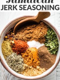 Save money and customize your own Jamaican Jerk seasoning right at home! Spicy, sweet, utterly irresistible - perfect with chicken, fish, veggies, and more!