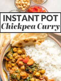 You'll be amazed how simple it is to make this Instant Pot Chickpea Curry at home with a few basic veggies and pantry ingredients. Good for the body, good for the soul! Vegan and gluten-free.