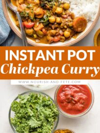 You'll be amazed how simple it is to make this Instant Pot Chickpea Curry at home with a few basic veggies and pantry ingredients. Good for the body, good for the soul! Vegan and gluten-free.