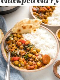 You'll be amazed how simple it is to make this Instant Pot Chickpea Curry at home with a few basic veggies and pantry ingredients. Good for the body, good for the soul! Vegan and gluten-free.