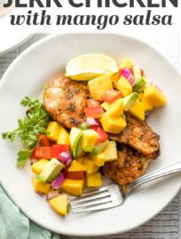 This easy recipe uses a spice blend to deliver delicious Jamaican jerk chicken in a fraction of the usual time. Pair with fresh mango salsa!