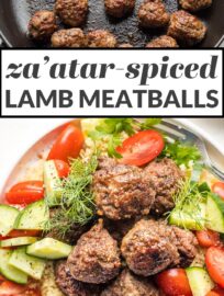 Lamb meatballs are easy to make and perfectly spiced with this easy Mediterranean-inspired seasoning blend. Serve with veggies, couscous, or pita for a fun meal ready in 30 minutes.