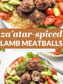 Lamb meatballs are easy to make and perfectly spiced with this easy Mediterranean-inspired seasoning blend. Serve with veggies, couscous, or pita for a fun meal ready in 30 minutes.