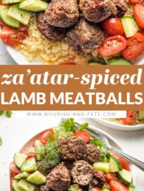 Lamb meatballs are easy to make and perfectly spiced with this easy Mediterranean-inspired seasoning blend. Serve with veggies, couscous, or pita for a fun meal ready in 30 minutes.