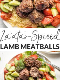 Lamb meatballs are easy to make and perfectly spiced with this easy Mediterranean-inspired seasoning blend. Serve with veggies, couscous, or pita for a fun meal ready in 30 minutes.