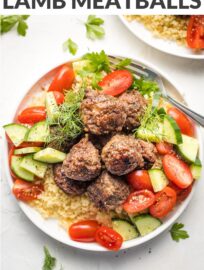 Lamb meatballs are easy to make and perfectly spiced with this easy Mediterranean-inspired seasoning blend. Serve with veggies, couscous, or pita for a fun meal ready in 30 minutes.