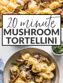 With this simple and delicious recipe for fresh Tortellini with Mushrooms, Butter, and Parmesan cheese, a satisfying dinner can be on the table in just 20 minutes.