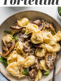 With this simple and delicious recipe for fresh Tortellini with Mushrooms, Butter, and Parmesan cheese, a satisfying dinner can be on the table in just 20 minutes.