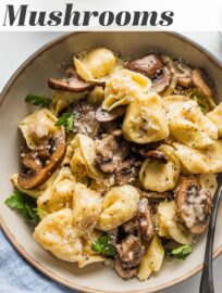 With this simple and delicious recipe for fresh Tortellini with Mushrooms, Butter, and Parmesan cheese, a satisfying dinner can be on the table in just 20 minutes.