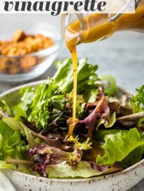 A quick and easy recipe for making your own Balsamic Vinaigrette from simple ingredients. Silky smooth, tangy, and sweet, this dressing is easy to keep in the fridge and pull out to make everyday salads shine.