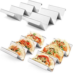 Metal taco holders.