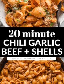 Looking for a quick, flavor-packed dinner that comes together in a flash? This chili garlic beef and shells recipe is ready in just 20 minutes and delivers the perfect combo of savory ground beef, tender pasta shells, and a creamy chili garlic sauce. It’s a one-pan wonder that’s weeknight-friendly, kid-approved, and full of pantry staples.