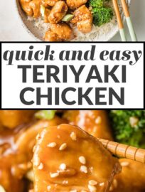 With tender bites of chicken coated in a sweet, silky homemade sauce, this easy Teriyaki Chicken will be a new back-pocket recipe for busy weeknights. Ready in less than 30 minutes!